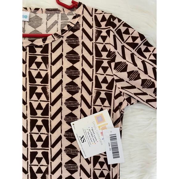 NWT Brown Geometric Print Lularoe Julia- Size XS - Picture 3 of 3